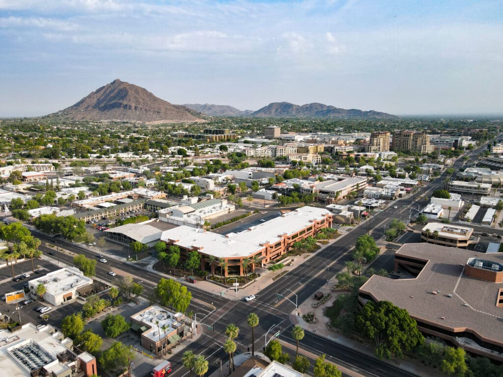 Aerial view of Scottsdale, Arizona